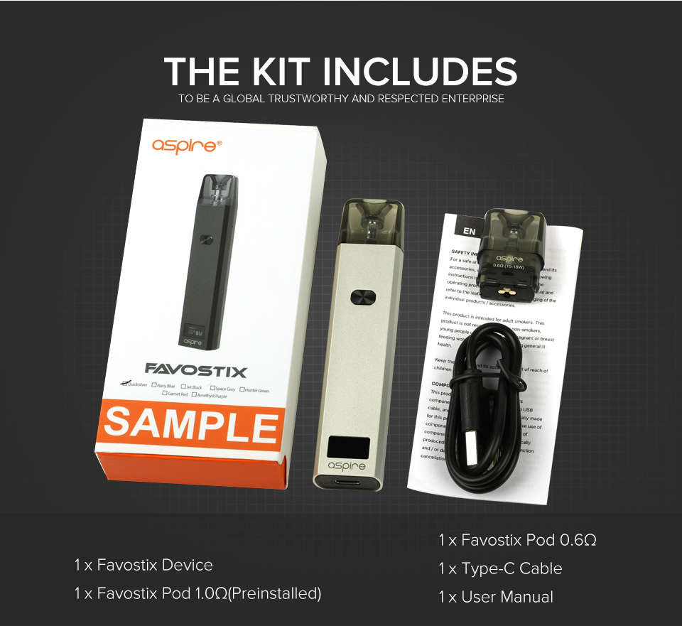 鹦鹉螺ASPIRE FAVOSTIX 30W可调大烟雾电子烟设备介绍 鹦鹉螺ASPIRE FAVOSTIX 30W可调大烟雾电子烟设备介绍