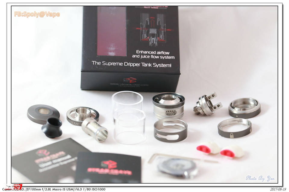 Steam Crave 香气Aromamizer Supreme V2 RDTA电子烟雾化器设备